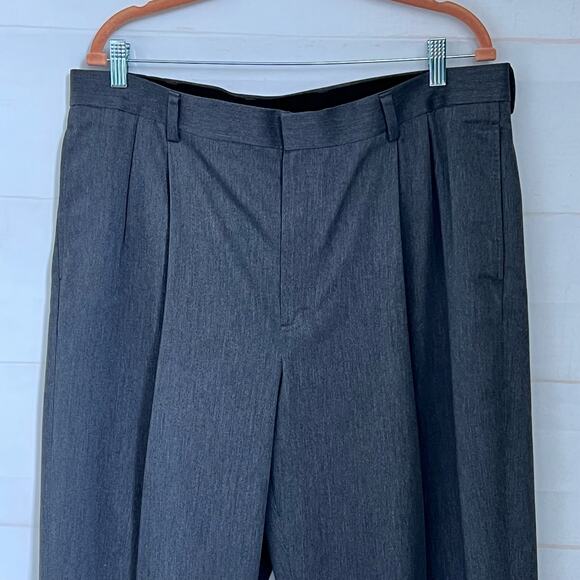 LL Bean Mens Chino Pants Size 38 Classic Fit Flat Front Gray 100% Cotton Pleated - Picture 6 of 14
